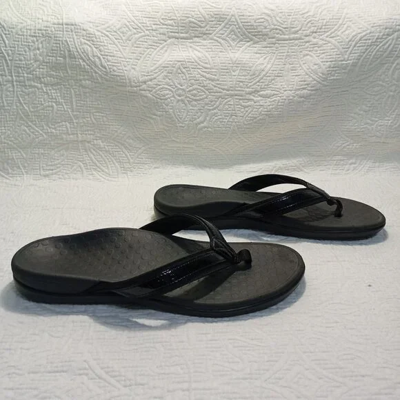 Vionic Womens Black Flip Flop Sandals With Comfort Soles Size 8 - Picture 2 of 9